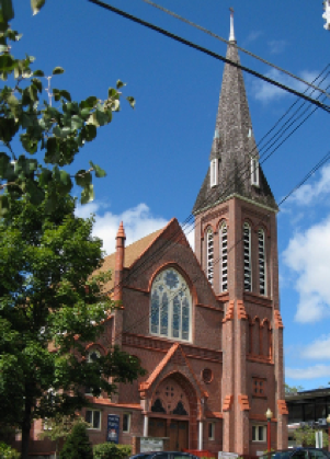 Outside view of the church in Goshen, NY. Source: The Chronicle