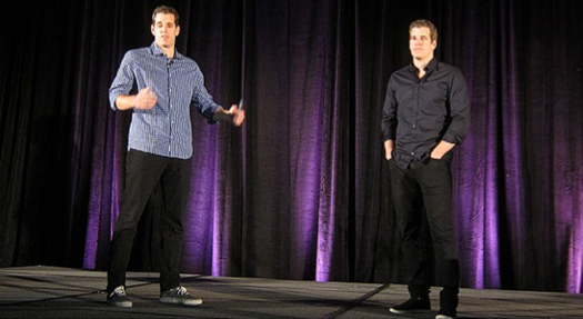 The Winklevoss brothers were the keynote at the San Jose Bitcoin 2013 confernce in May. Source: CNN Money